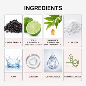 Refresh your skin with our hydrating body spray featuring caviar extract and tea tree oil.