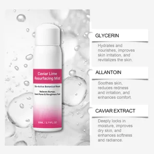 Hydrating body mist with caviar extract, glycerin and allantoin for smooth, glowing skin.
