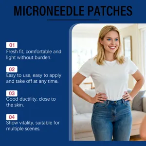 Mikronadel Koerperpflege Patches mit atmungsaktivem Design fuer bequeme taegliche Hautpflege.
