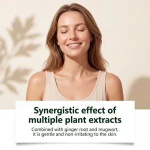 Gentle herbal body care patch detail showing natural plant extracts and skin-soothing benefits.