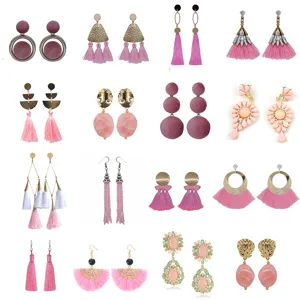 Ensemble de boucles d'oreilles longues à franges boho vintage pour femmes style chic