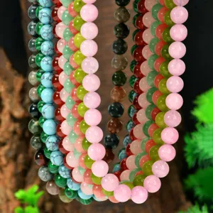 Modern Oriental Natural Stone Beaded Necklace For Women Light Luxury High End Summer Clavicle Chain Jewelry Gift