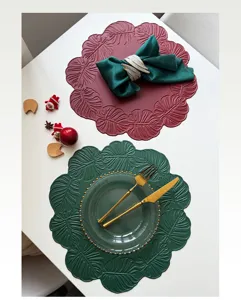 Monstera blad lederen placemat waterdichte hittebestendige tafelmat voor eetkamer keuken decor
