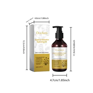 Oceaura Zyperus Rotundus Feuchtigkeitsöl Details, glättende Hautpflege Flasche 100ml.