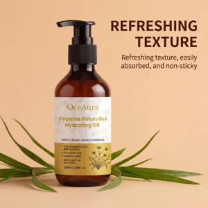 OceAura Cyperus Rotundus Hydratisierendes Öl 100ml, sanfte pflanzliche Formel für glatte Hautpflege.