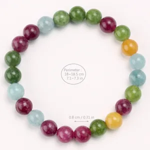 Multi-color gemstone elastic bracelet natural stone bead 8mm fashion jewelry item