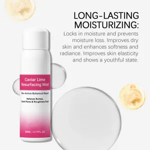 Exfoliating body misting spray for smooth and radiant skin care, refreshing and hydrating.