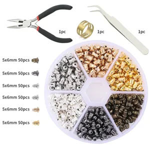 Iron Plastic Bullet Earring Backs Set DIY Jewelry Making Findings With Storage Box Tools For Earring Repair Women Jewelry Accessories