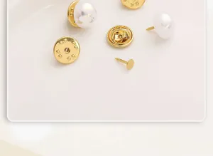 14K gold plated copper butterfly clutch tie tack pin blank brooch DIY jewelry findings parts