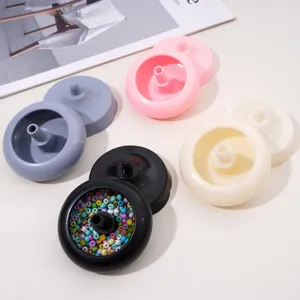 Ensemble de bol de perlage manuel avec axe, mini outil de toupie à perles en plastique DIY.