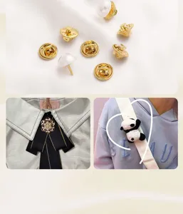 14K gold plated brass butterfly clutch tie tacks and cute DIY brooch jewelry findings.