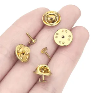 14K gold plated butterfly clutch back tie tacks brooch DIY jewelry making accessories