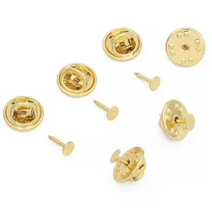 14K Gold Plated Copper Butterfly Clutch Pin Backs Brooch Findings DIY Jewelry Making