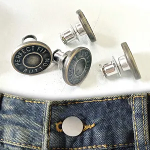 Bottoni per Jeans in Metallo Tenditore per Vita Regolabile Senza Spilla Rimovibile Chiusura per Salopette Fibbia per Pantaloni