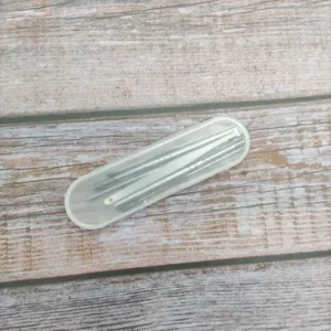 Stainless steel ear pick tool set detail view, compact portable storage case included.