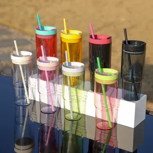 40oz large capacity plastic tumbler with straw, colorful portable car travel bottle