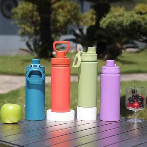 500ml Vakuum Sport Trinkflasche, tragbarer minimalistischer Thermobecher für Studenten Outdoor.