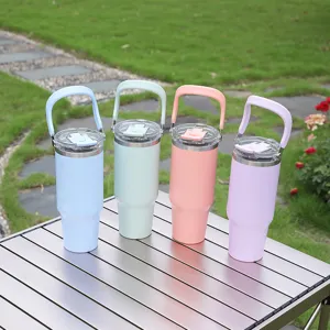40oz stainless steel insulated tumbler with handle large capacity travel water cup