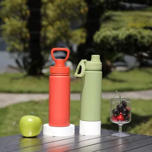 Edelstahl Vakuum isolierte Trinkflasche 500ml tragbare Outdoor Sport Becher für Studenten