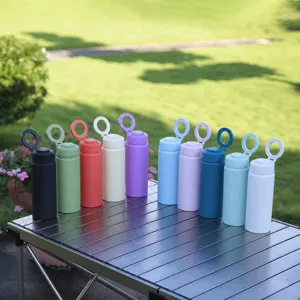 Bouteille d'Eau Isotherme en Acier Inoxydable Avec Support de Téléphone Magnétique Tasse Thermos de Voyage Portable Pour Sports en Plein Air