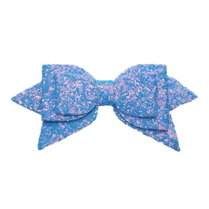 Glitter bow straw charm and decorative accessory, sparkling multi-layer bow for creative cups.
