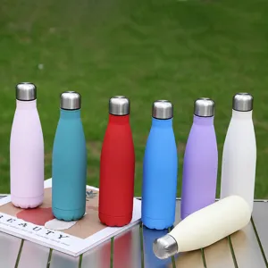 Stainless Steel Thermos Bottle Vacuum Insulated Water Bottle Leak Proof Cola Shape Travel Mug Sport Drinkware