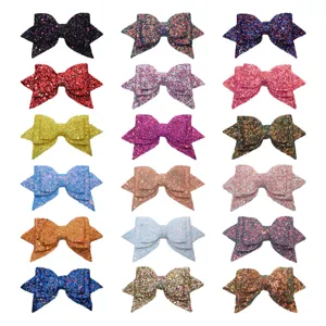 Colorful glitter bow straw charms decorative accessories multi-color sparkly bows set