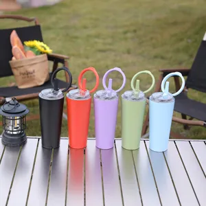 Tazza termica in acciaio inossidabile con manico borraccia portatile da esterno colore