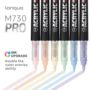 Lanquo M730 PRO pennarelli acrilici set da 6 colori pastello per pittura artistica.