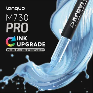 Pennarello acrilico Lanquo M730 PRO con punta a pennello morbida per pittura DIY.