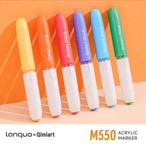 Set 60 pennarelli acrilici Lanquo, penne di vernice liquida per pittura di studenti d'arte.