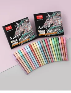 GuangNa Morandi Acryl-Farbstifte Set, feine Spitze wasserbasierte schnell trocknende Stifte.