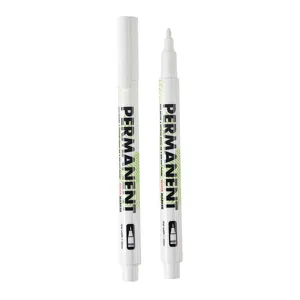Rotulador Permanente Blanco a Base de Aceite Impermeable Secado Rápido Punta Fina y Ancha para Pintura en Roca Metal Vidrio