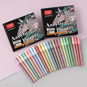 GuangNa Morandi Acrylmalstifte Set, feine Spitze wasserdichte Marker für kreative DIY Kunstmalerei.