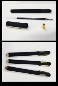 Black gel ink pen set 0.7mm bullet tip smooth writing business stationery pen 3 pack