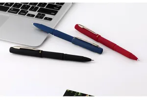 Baoke frosted gel pens set, smooth writing black blue red ink pens for office school supplies.