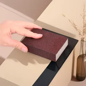 High density carborundum cleaning sponge detail showing abrasive surface texture for rust.