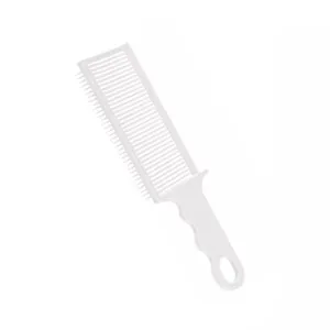 Professioneller weisser Kunststoff Haarschneidekamm Flachkopf Friseur Styling Hauptbild