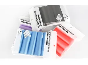 Vest-style portable disposable garbage bags, heavy-duty household plastic bags in multi-colors.