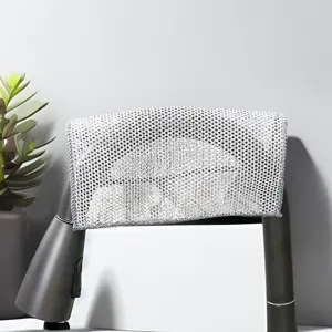 Thickened silver wire dishcloth with double-sided mesh design for easy kitchen cleaning.