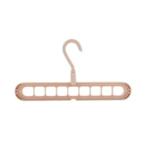 Multifunctionele 9-gats plastic kledinghanger ruimtebesparende opvouwbare magische garderobe organizer