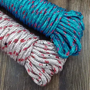 Thickened durable nylon braided utility rope for outdoor clothesline and daily use.