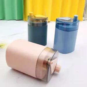 Automatic press toothpick dispenser plastic jar creative home portable toothpick container