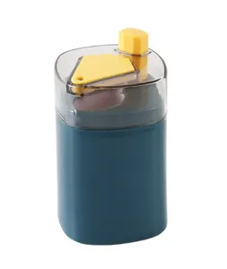 Automatic plastic toothpick dispenser with push button and clear cover for home use.