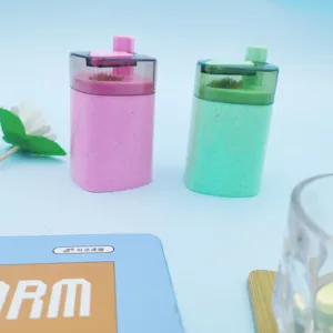 Automatic plastic toothpick dispenser box press type convenient household toothpick holder detail shot
