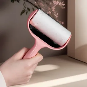 Portable Lint Roller For Clothes Sticky Hair Remover Roller With Replacement Refill Paper Core Household Cleaning Tools