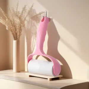 Pink sticky lint roller for clothes hair removal brush dust cleaner cleaning tool