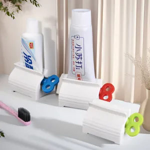 Japanese style toothpaste squeezer rolling holder for bathroom use easy clip dispenser tool