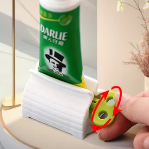 Plastic toothpaste squeezer roller manual facial cleanser dispenser bathroom accessory