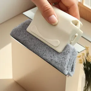 Window groove cleaning brush with grey sponge head for narrow tracks and gaps daily use detail view